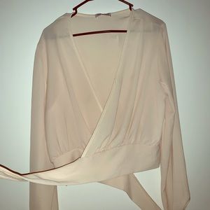 Cream wrap top